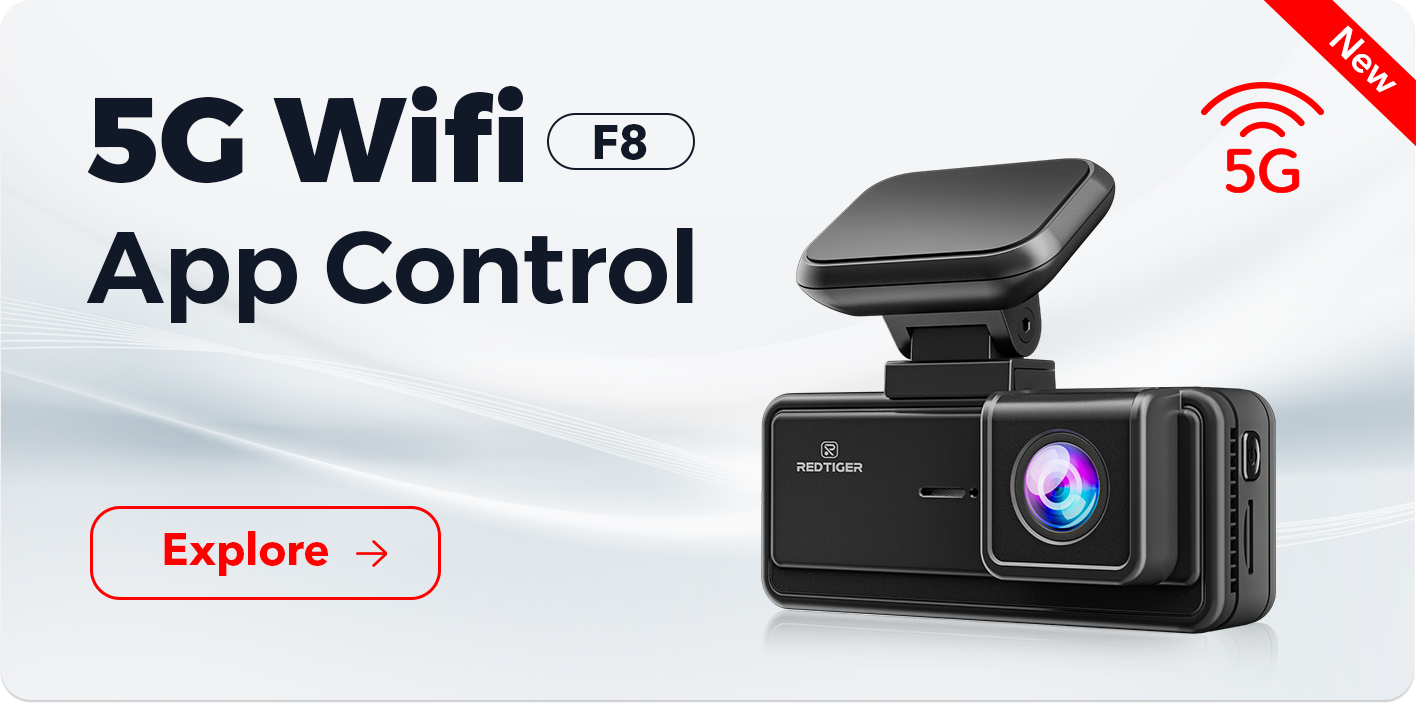 F8 4K Touch Screen 5G Wifi App Control Dash Cam