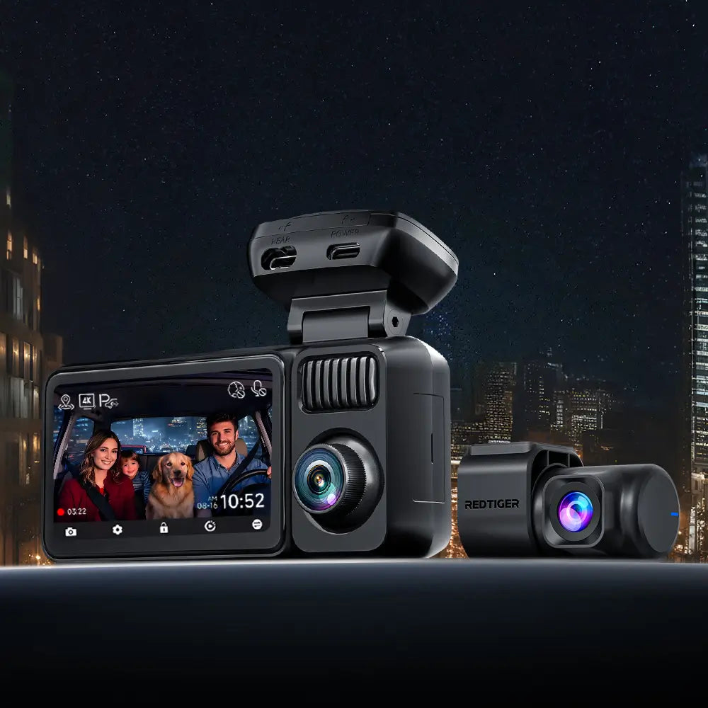 REDTIGER F17 Elite 4K 3 Channel Sony STARVIS 2 Dual HDR WIFI 6 Full Night Color Dash Cam