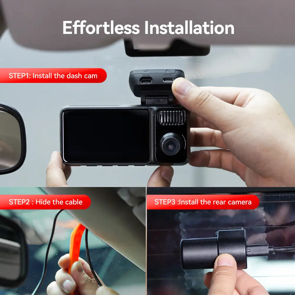 Redtiger F17Elite 3-Channel 4K+2.5K+1080P 24/7 Ultra-Color Wifi6 Dash Cam REDTIGER Official