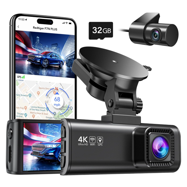 F7NP 4K Front and Rear Dash Cam Hot Sales REDTIGER Dash Cam