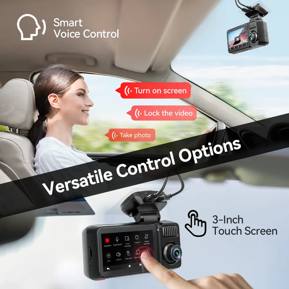 Redtiger F17Elite 3-Channel 4K+2.5K+1080P 24/7 Ultra-Color Wifi6 Dash Cam REDTIGER Official