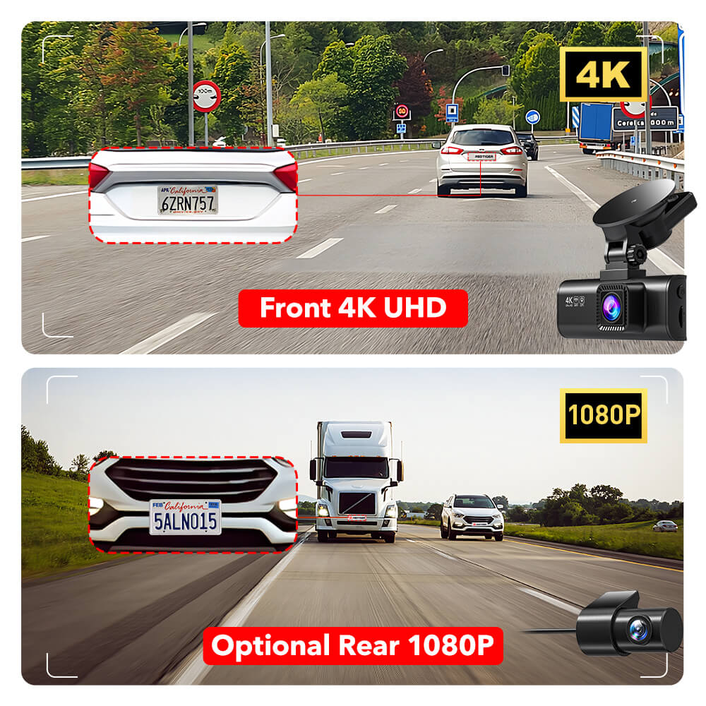 4K Front and Rear Dash Cam For Cars 5G WIFI Car Security Camera F7N Series Hot Sales REDTIGER Dash Cam