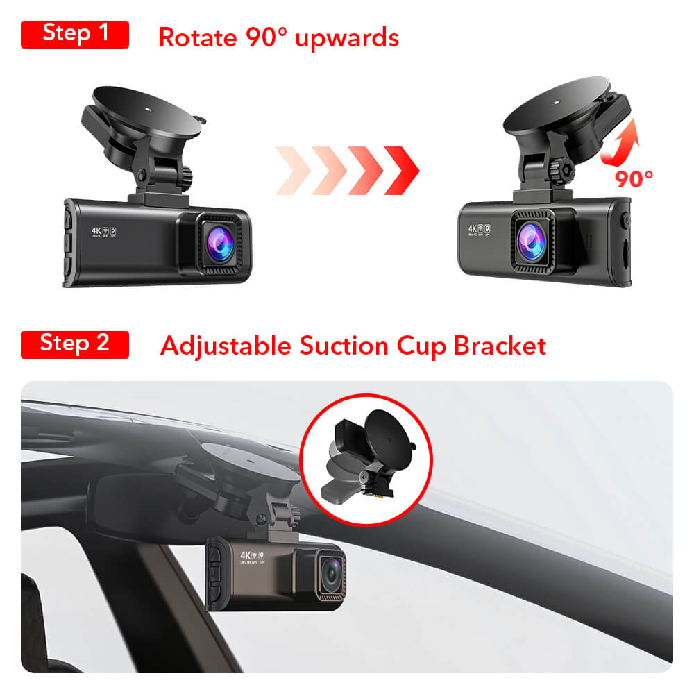 4K Front and Rear Dash Cam For Cars 5G WIFI Car Security Camera F7N Series Hot Sales REDTIGER Dash Cam