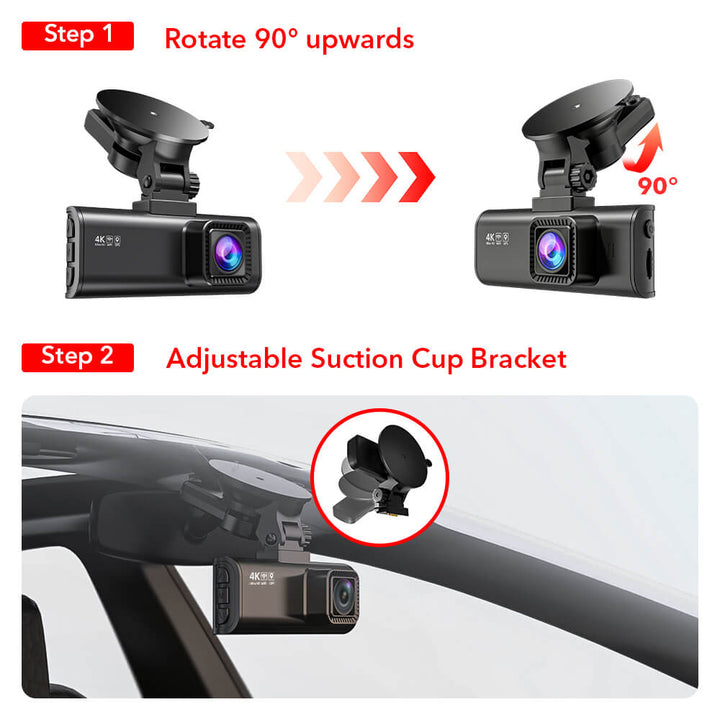 Redtiger F7N/F17 Dash Cam Suction Mount with GPS Module Accessories REDTIGER Dash Cam   
