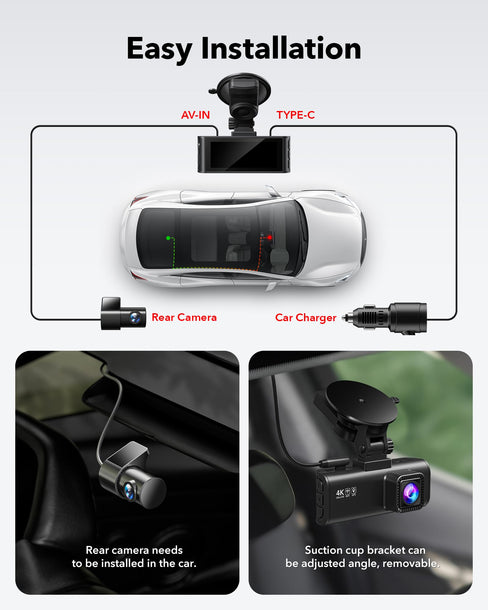 Redtiger F7NP 4K Front Rear Dash Cam Hot Sales REDTIGER Dash Cam   