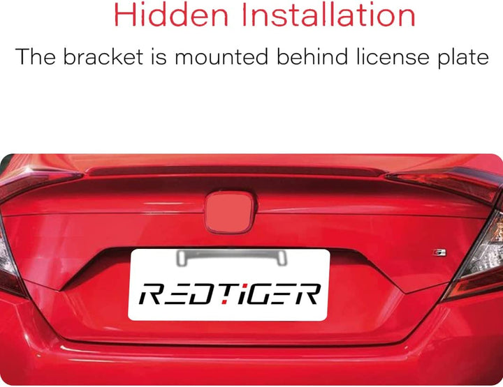 Redtiger Reverse Rear Cam License Plate Bracket Accessories REDTIGER Dash Cam   