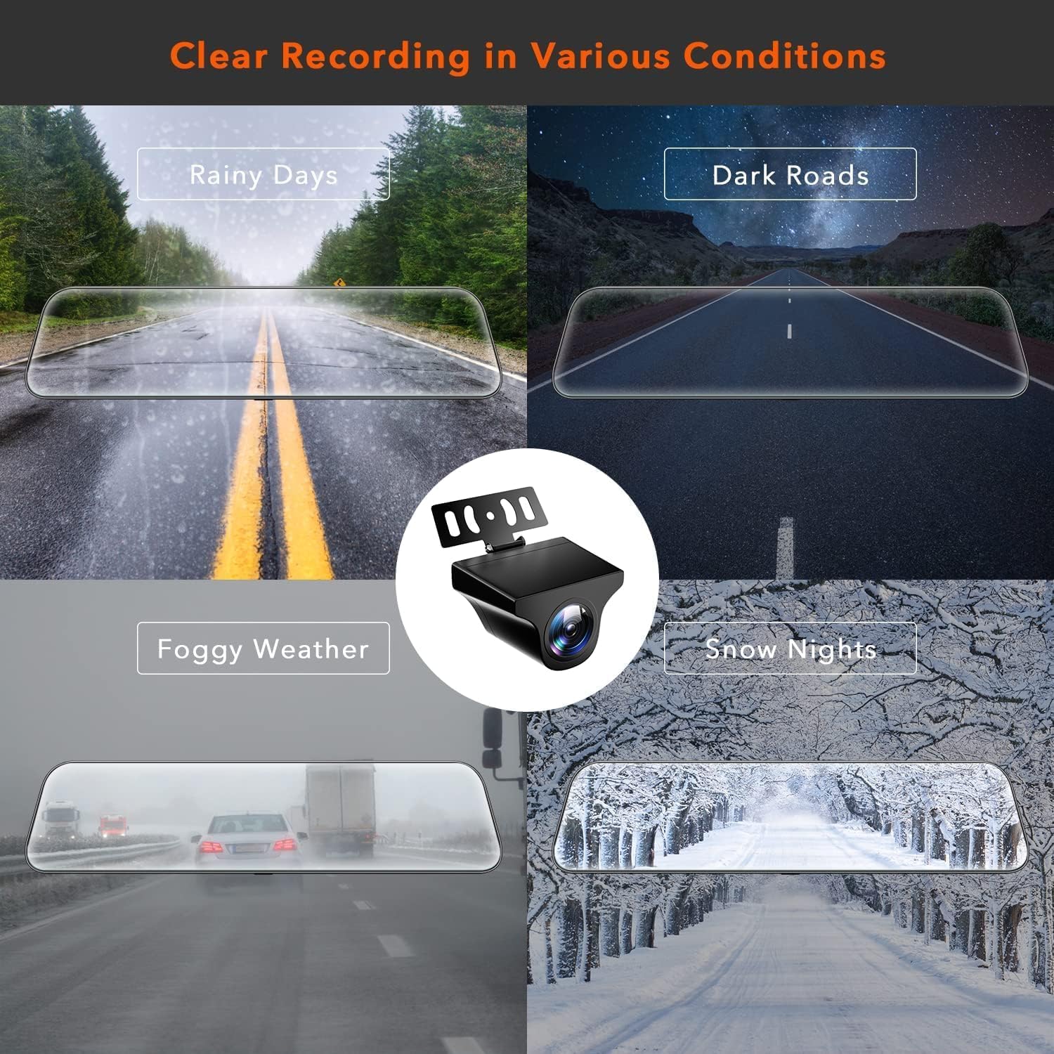 Redtiger WDR Rear Camera Accessories REDTIGER Dash Cam   